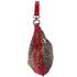 FENDI Zucchino Shoulder Bag 8BR465 Beige Dark Brown Red Jacquard